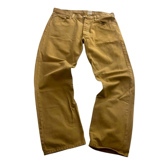 Levis 501s khaki buttonfly jeans- 38x32 - Picture 1 of 6